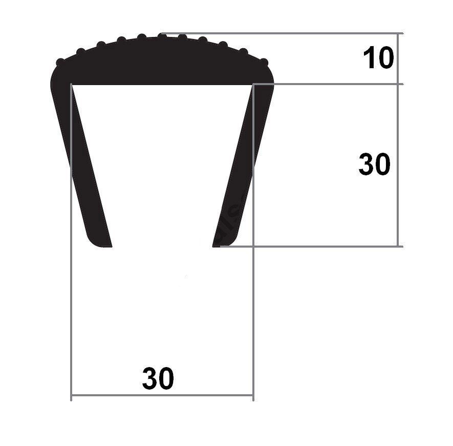 PROFIL PVC ZABEZPIECZAJĄCY BURTĘ / ŁADUNEK L 2500 MM