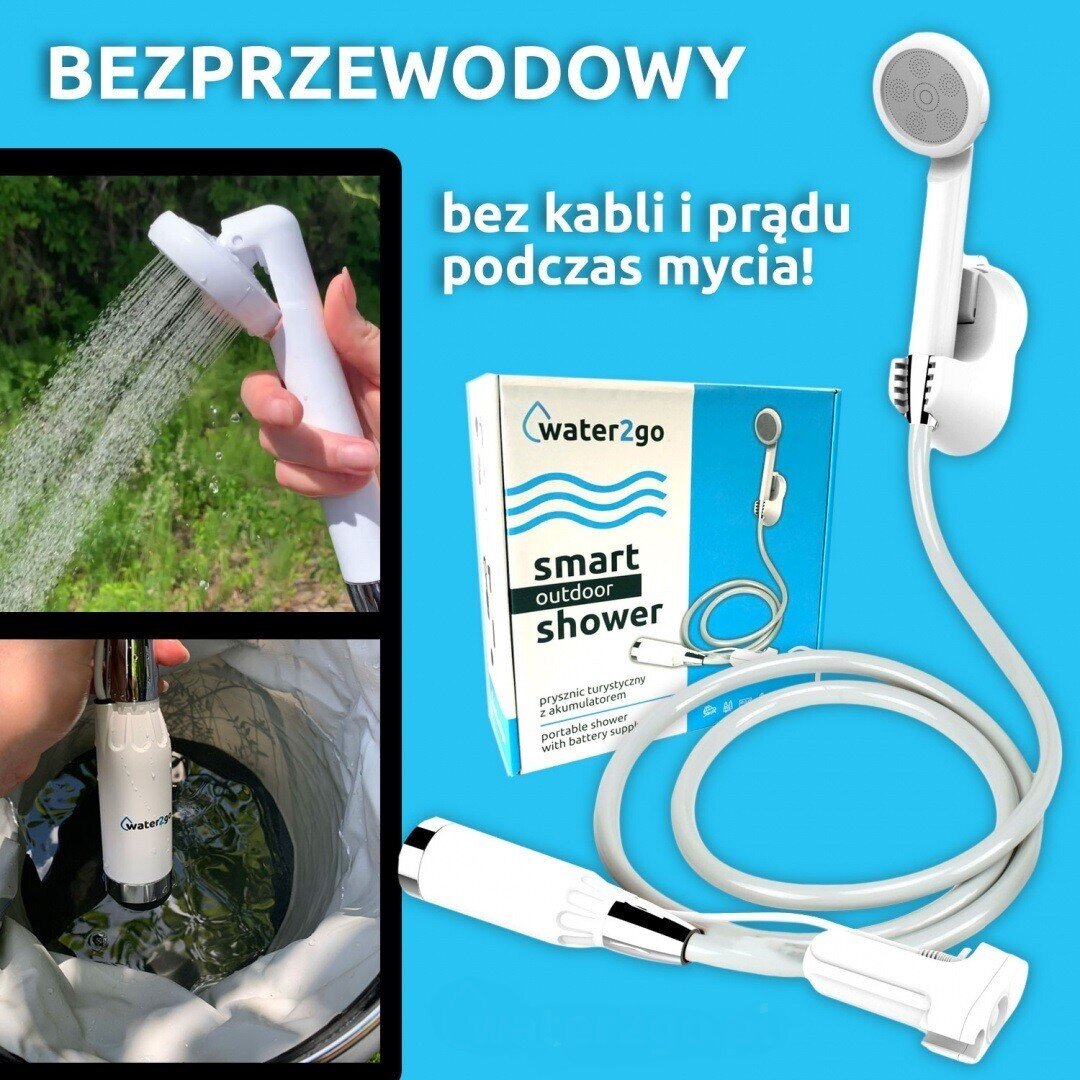 TOURIST SHOWER WITH RECHARGEABLE BATTERY