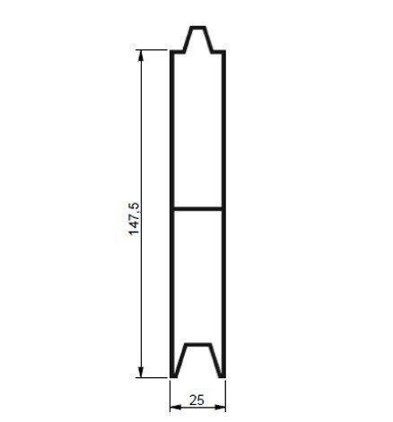 BOARD PROFILE CS 150 MM L 3300 MM ALU PYRAMID