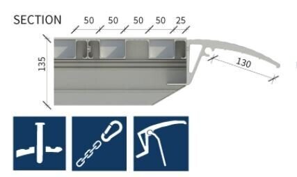 TUV ALUMINIUM RAMPS L 4000 mm / 5 T