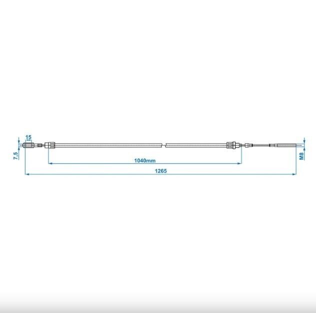 Brake cable with eye suitable for ALKO 1040/1265mm