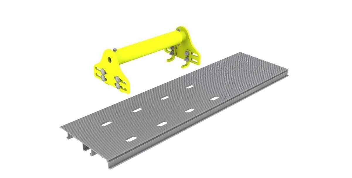 Wheel locking wedge adjustable panel blocker / lohr red