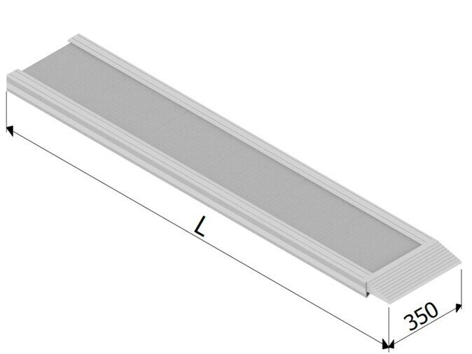 Najazd aluminiowy L2100 W350 H30 STRONG 3 – 3,5 TON