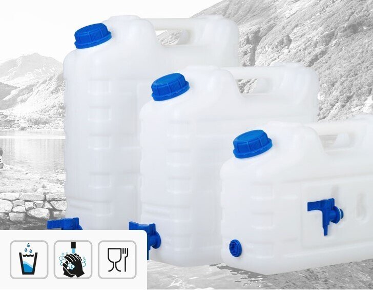 Water canister 10 L with faucet and stopper ATEST