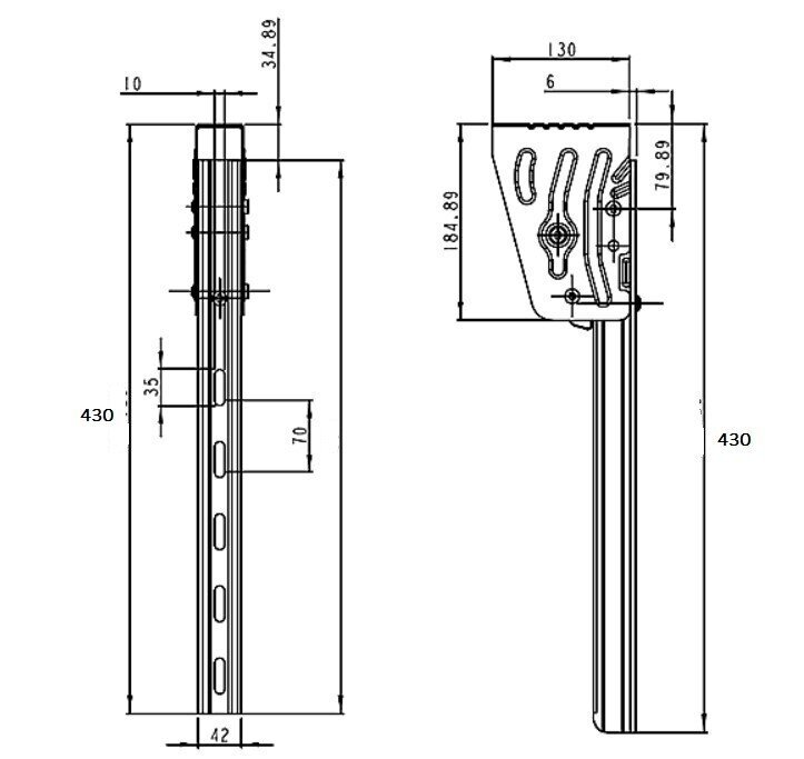 ANTI-BIKE GUARD HOLDER TAKLER MAGNELIS L 430MM APPROVAL