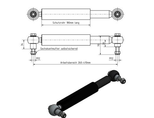 UNIVERSAL AXLE AMORTIZER 1350 – 1500 kg