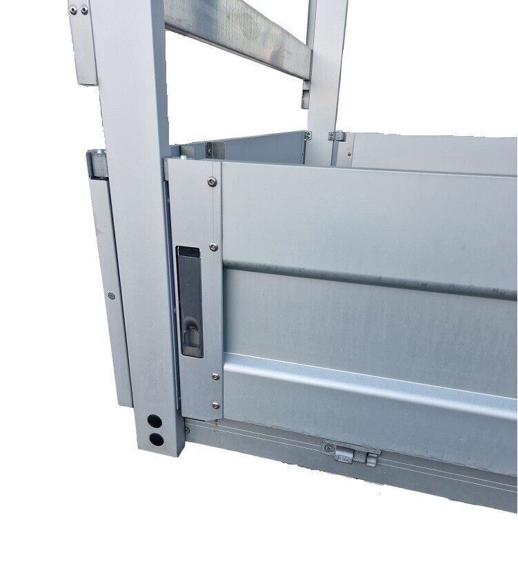 Vertical side lock 400 INOX Left without end