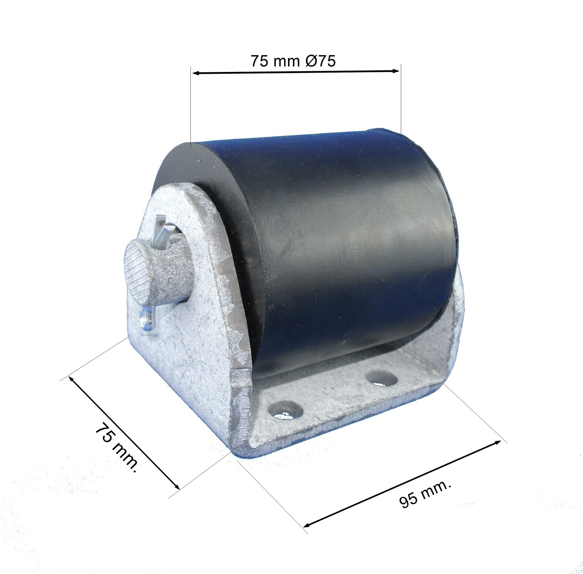 ROLL-STOP rubber bumper 95×75 mm