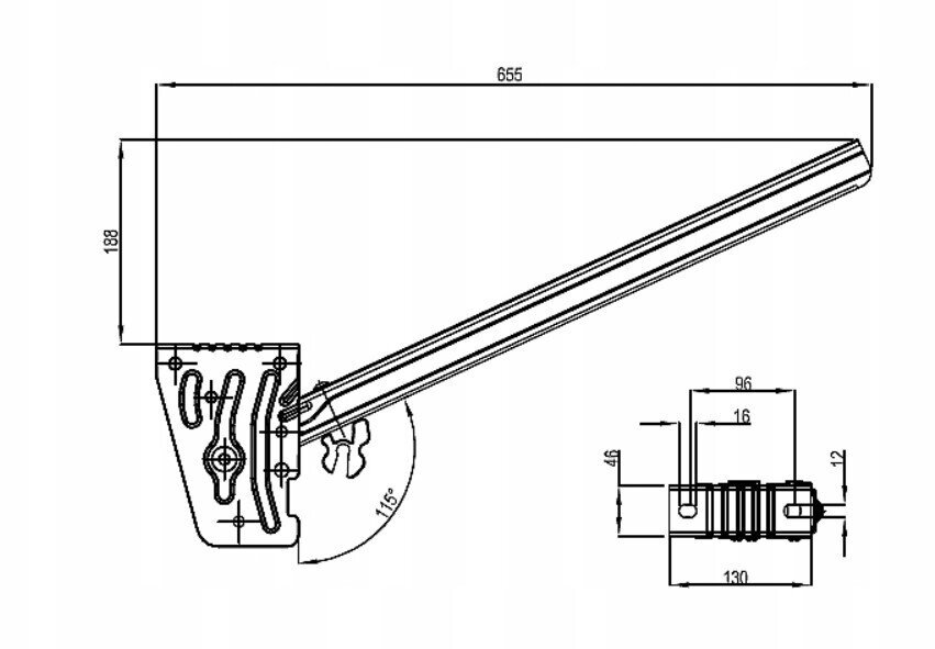 ANTI-BIKE GUARD HOLDER TAKLER MAGNELIS L 710 MM HOMOLOGATION
