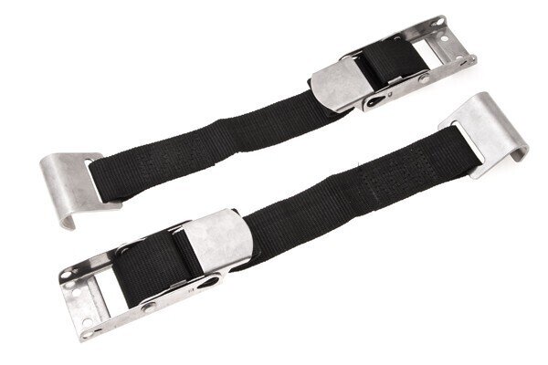 Stainless steel buckle with belt and hook for tarpaulin curtain tension
