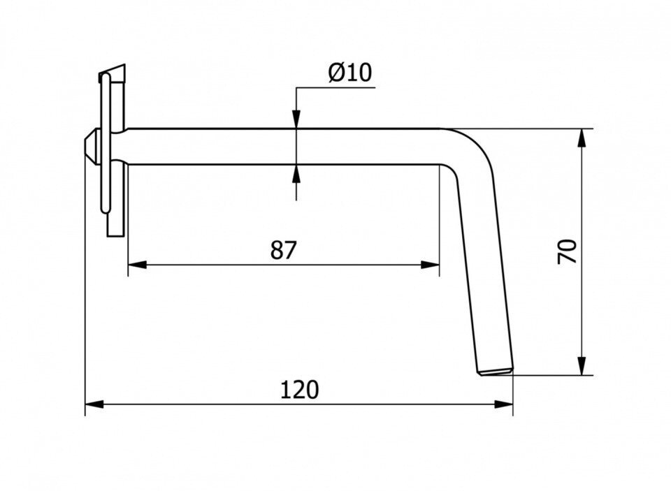 Tripod locking pin with pin FI 10 / 110 mm