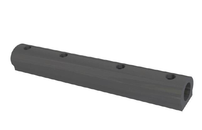 Rubber bumper 590X90X75mm with mounting plate