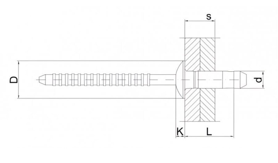 NIT STALOWY ZN 6,4 x 12,5 MM HARDLOCK