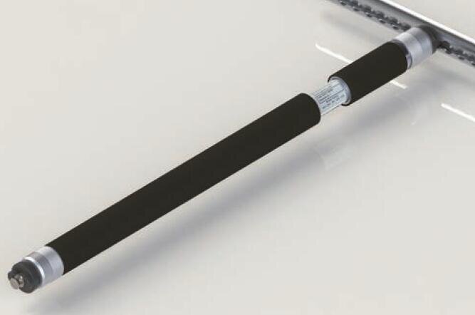 AIRLINE 1600-2160 mm aluminum telescopic partition rod black PVC coating