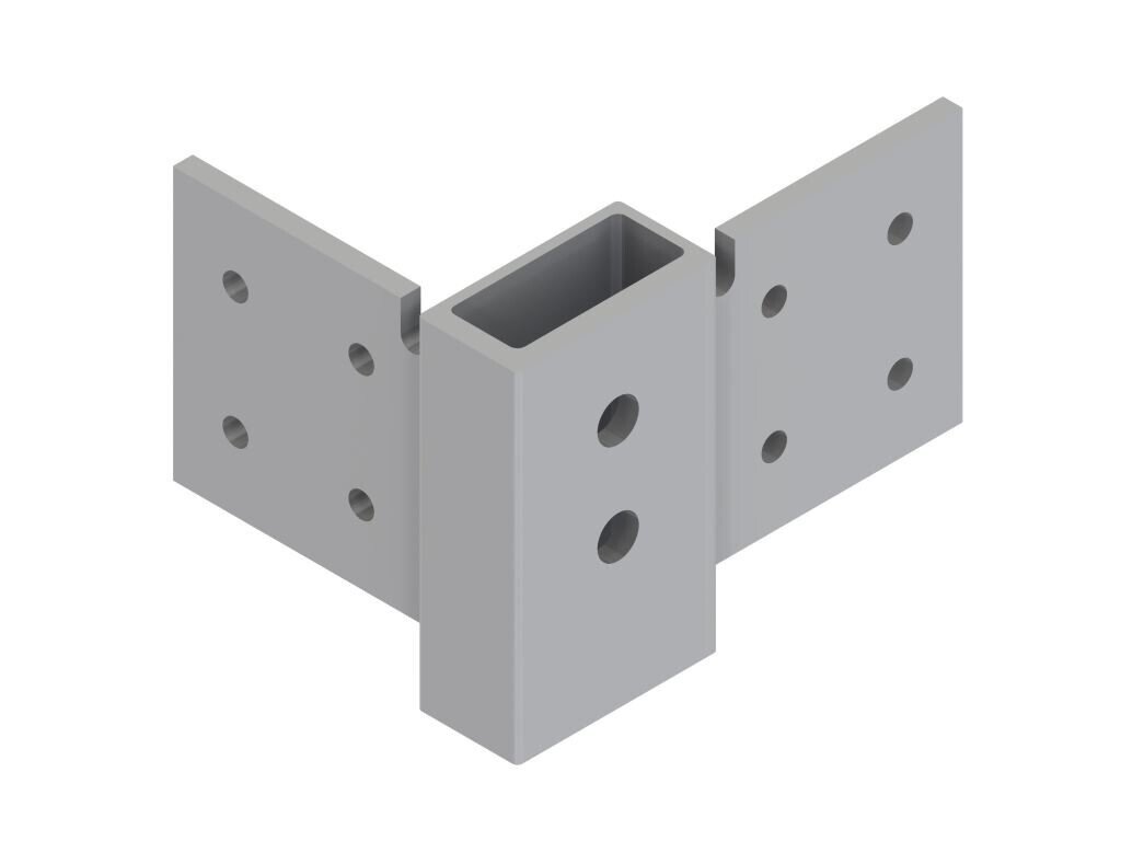 NAROŻE ALUMINIOWE 90 PL/TP CENTRALNE OTWORY