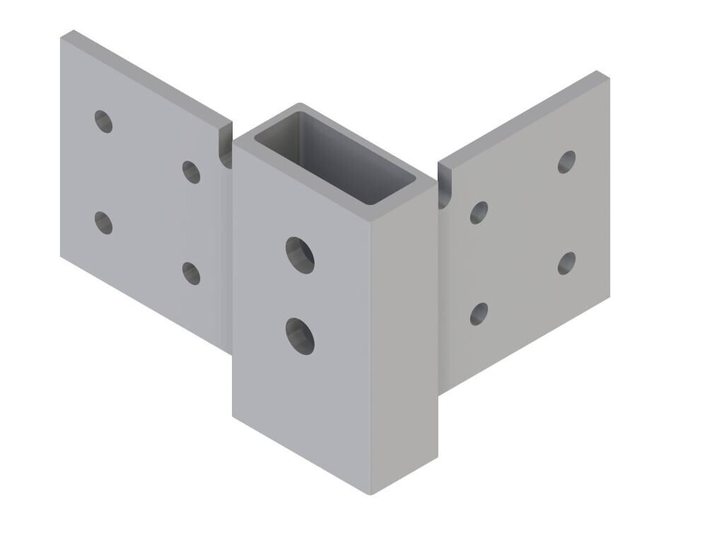 NAROŻE ALUMINIOWE 90 PP/TL CENTRALNE OTWORY