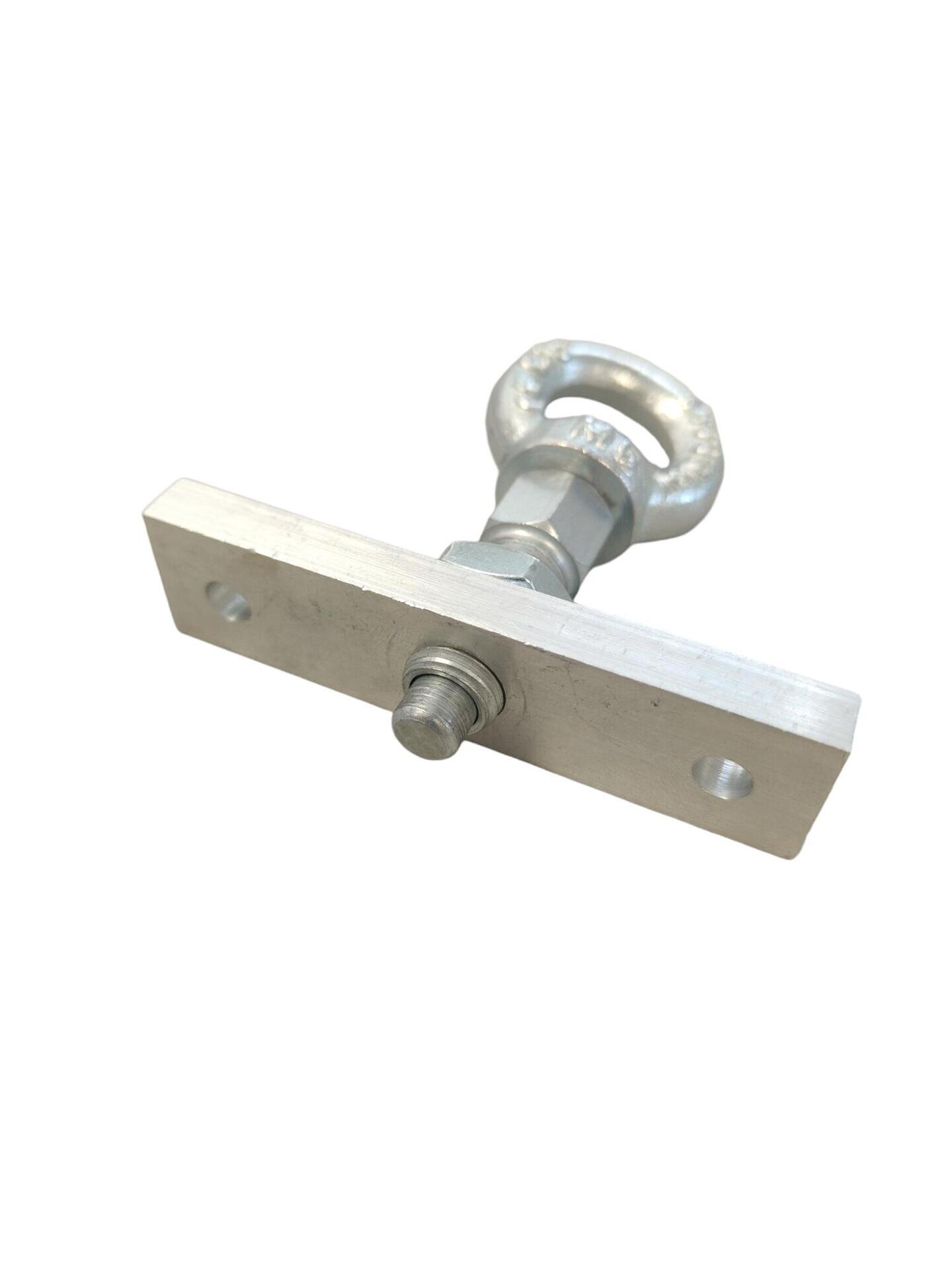 Locking device with spring and mounting bracket