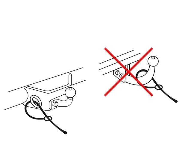 TRAILER EMERGENCY BRAKE LINK 1.5 meters