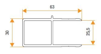 Pillarless closure “left” boarding L 400 mm, corner left rear, right front