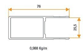 Pillarless closure “right” boarding L 400 mm, corner right rear, left front