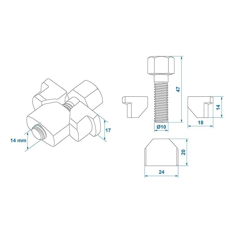 KNOTT brake adjustment assembly kit 160×35/200×30/200×40/200x50mm