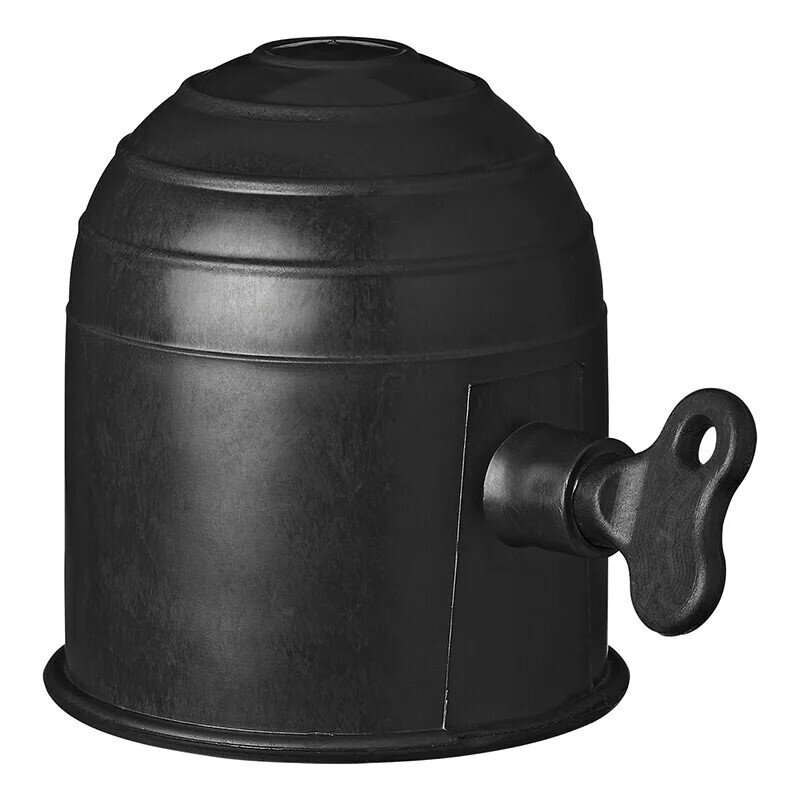 Towing hook ball cover with lock