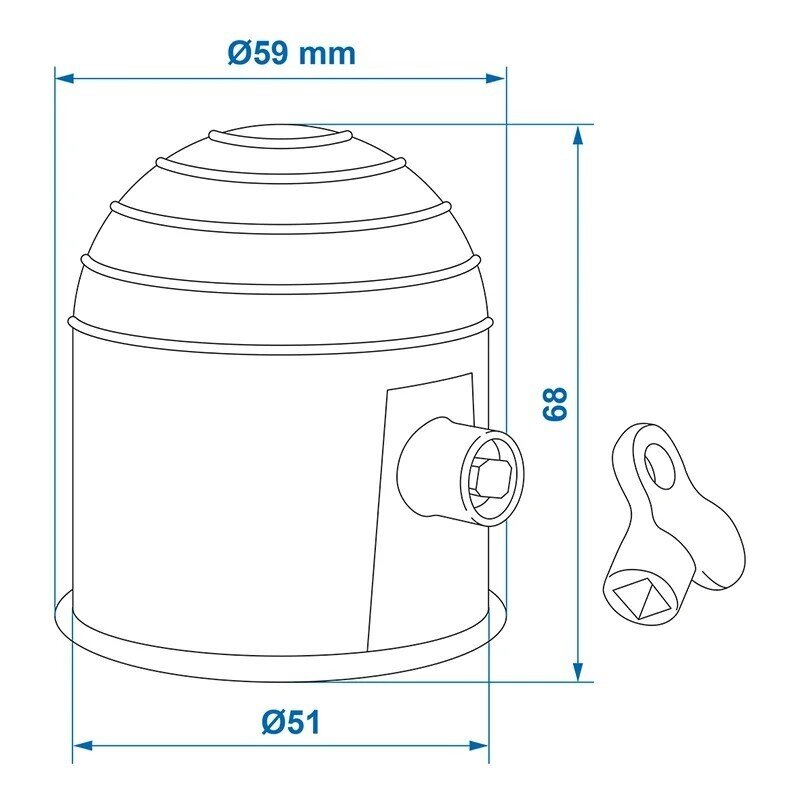 Towing hook ball cover with lock