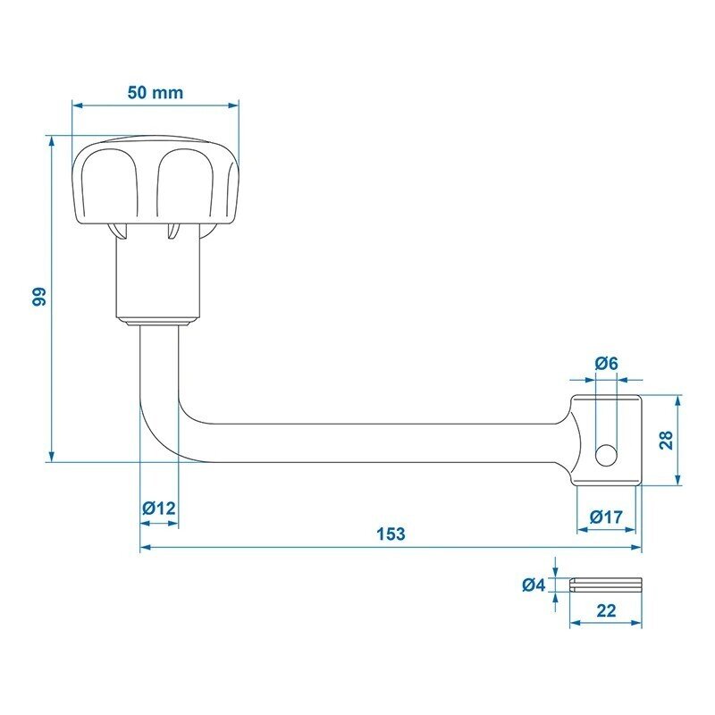 Support wheel crank FI 60 mm