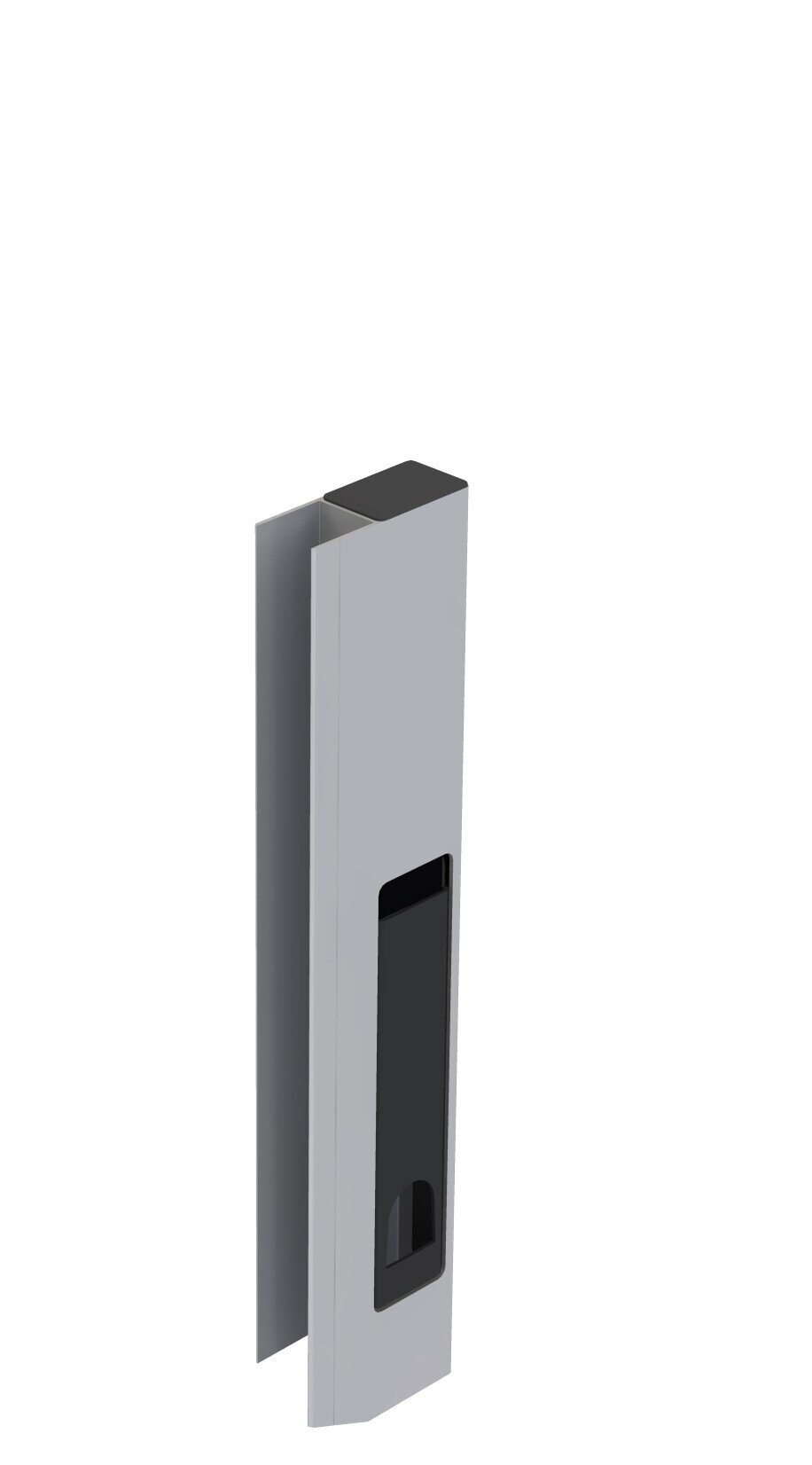 Vertical side lock L 350 mm /with window/ without lem/ right hand RAL