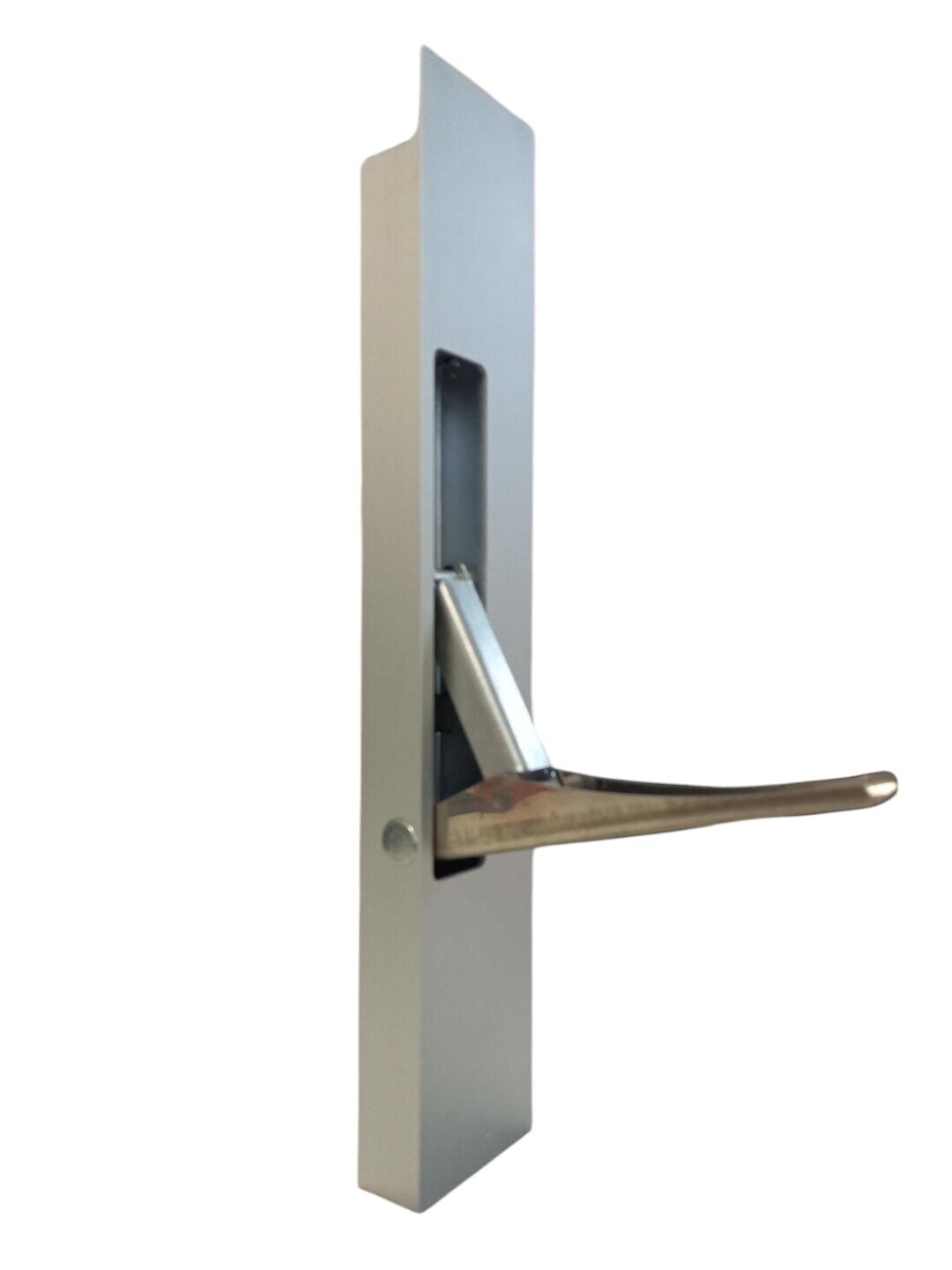 Vertical side lock 400 INOX Left without end / opening downwards / SALE.