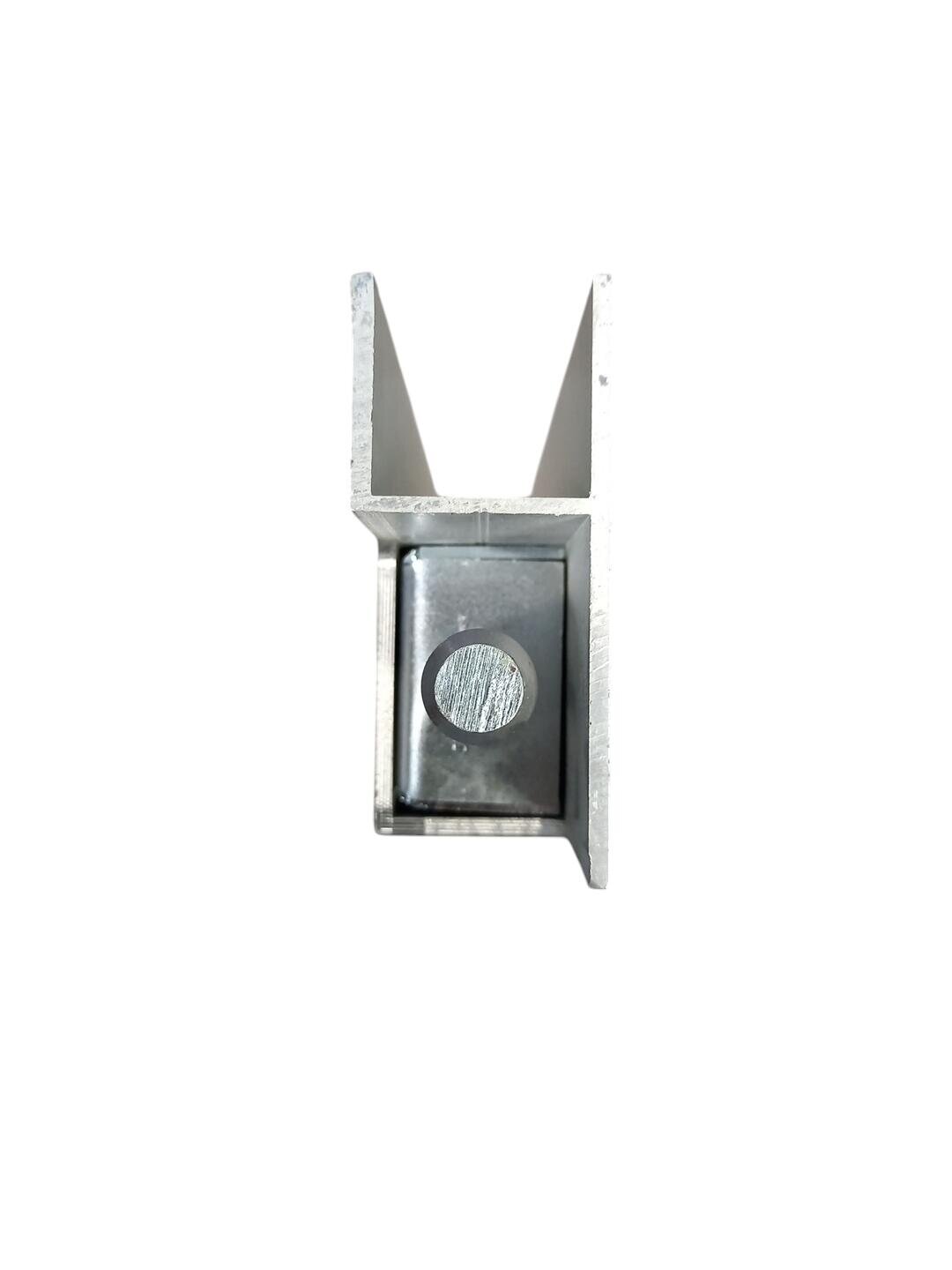 Vertical side lock 400 INOX Left without end / opening downwards / SALE.