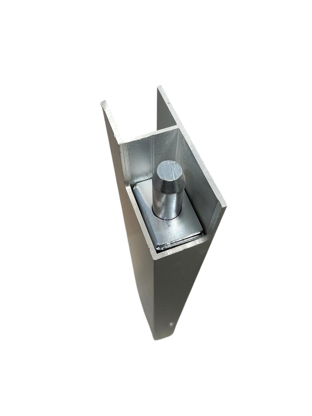 Vertical side lock 400 INOX Left without end / opening downwards / SALE.