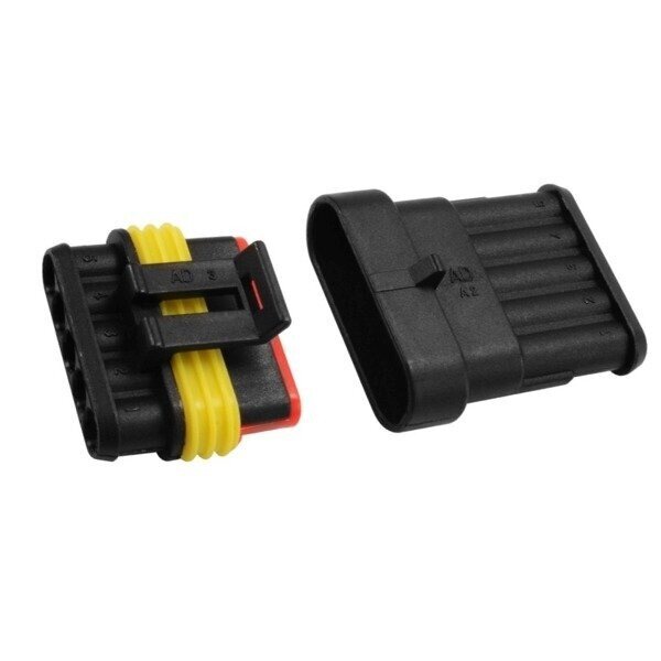 AMP SUPER SEAL 5-PIN hermetic connector plug socket set