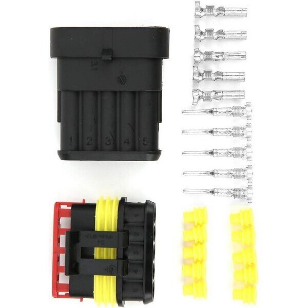 AMP SUPER SEAL 5-PIN hermetic connector plug socket set