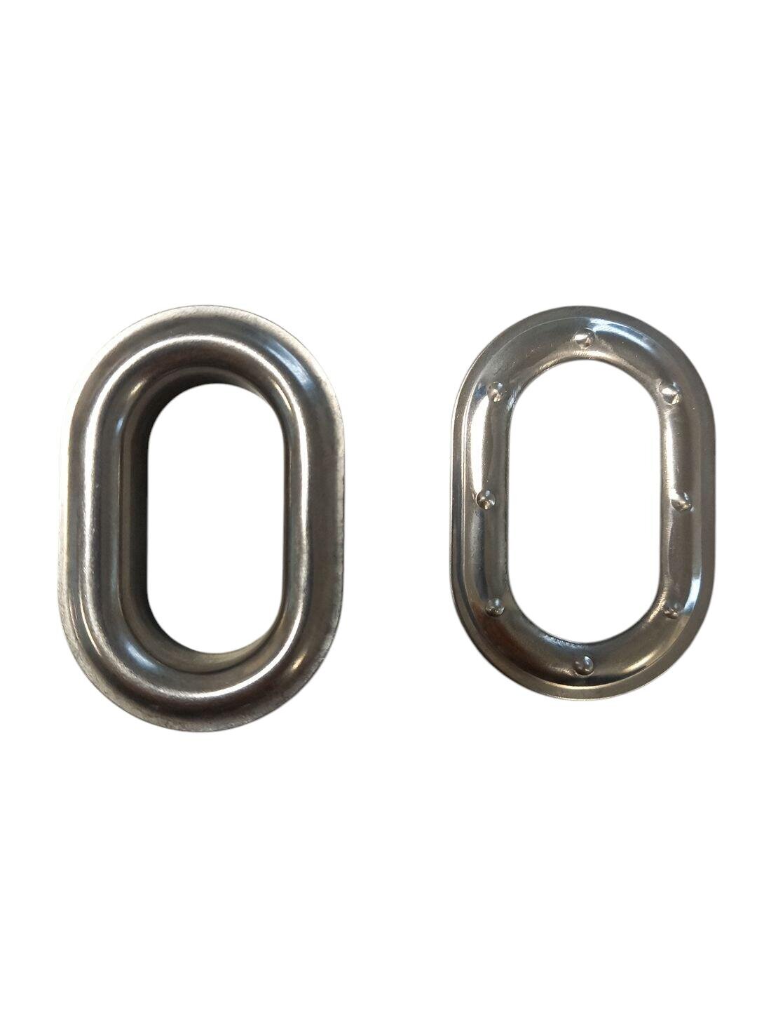 Oval tarpaulin eyelet 42x22mm inox stainless steel