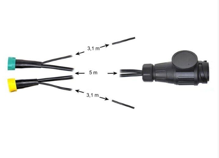 Wiązka główna 5,0m / wtyczka 13-PIN / bajonet 5-PIN / obrysy 2×3,1m