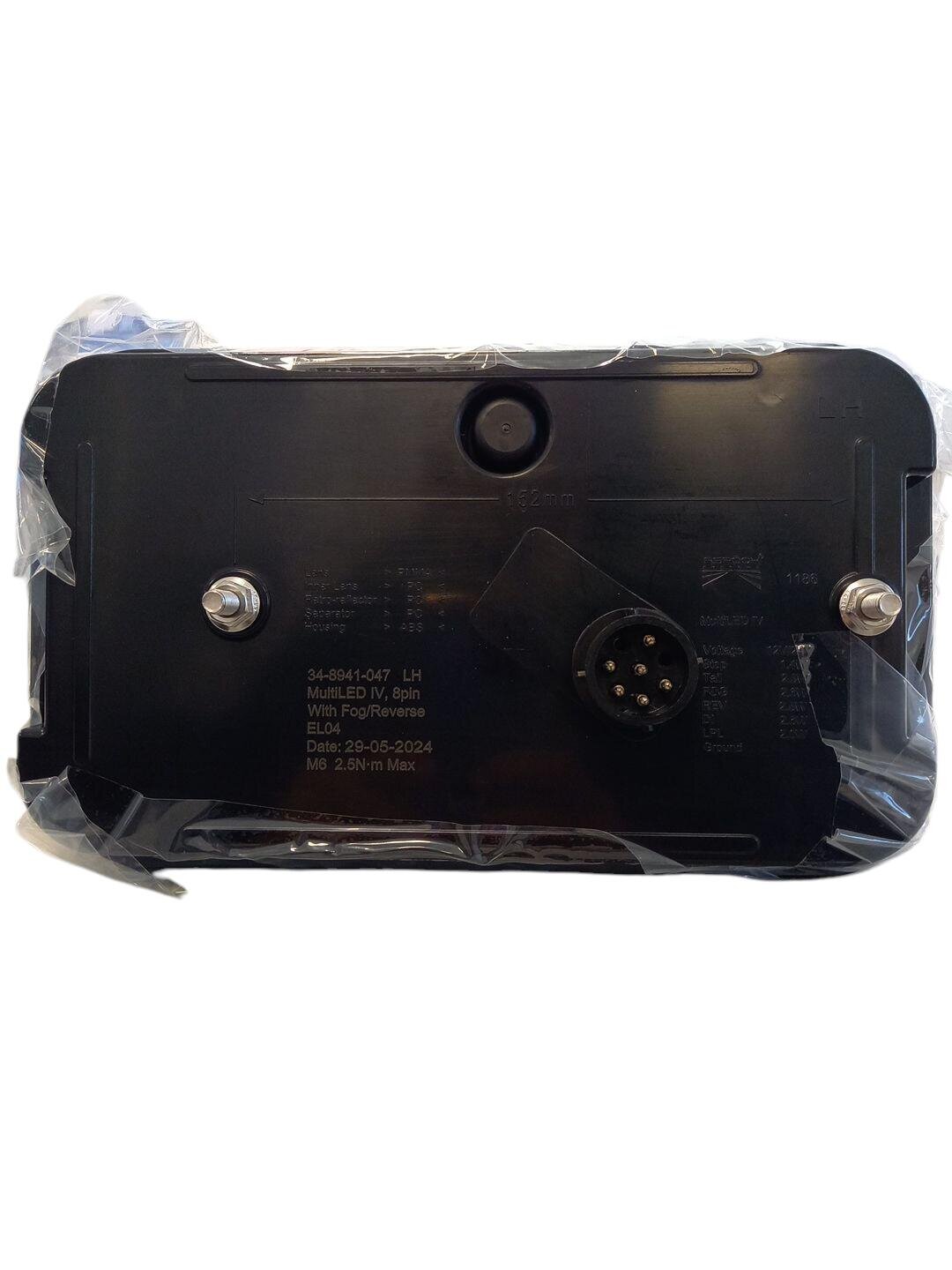 ASPOCK tail lamp MULTILED IV left / reverse+fog / without tab illumination / 8-PIN byonet / 12/24V