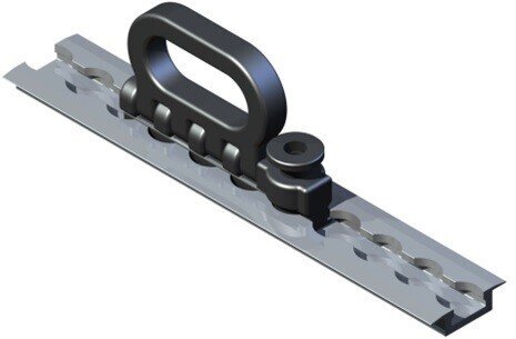 AIRLINE RECESSED CARGO SECURING RAIL 3000 x 46 mm