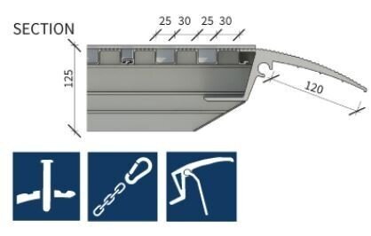 L-3200 mm / 3.8 T certified aluminum invasion ramps