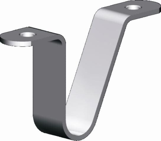 Support bracket for trailer drawbar, holes fi 12.5mm