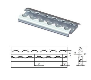 Semi-circular cargo securing strip 3000 x 40 mm AIRLINE Black