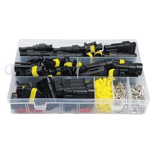 AMP SUPER SEAL connector set / 26 Sets 1-4 Pin plug+socket