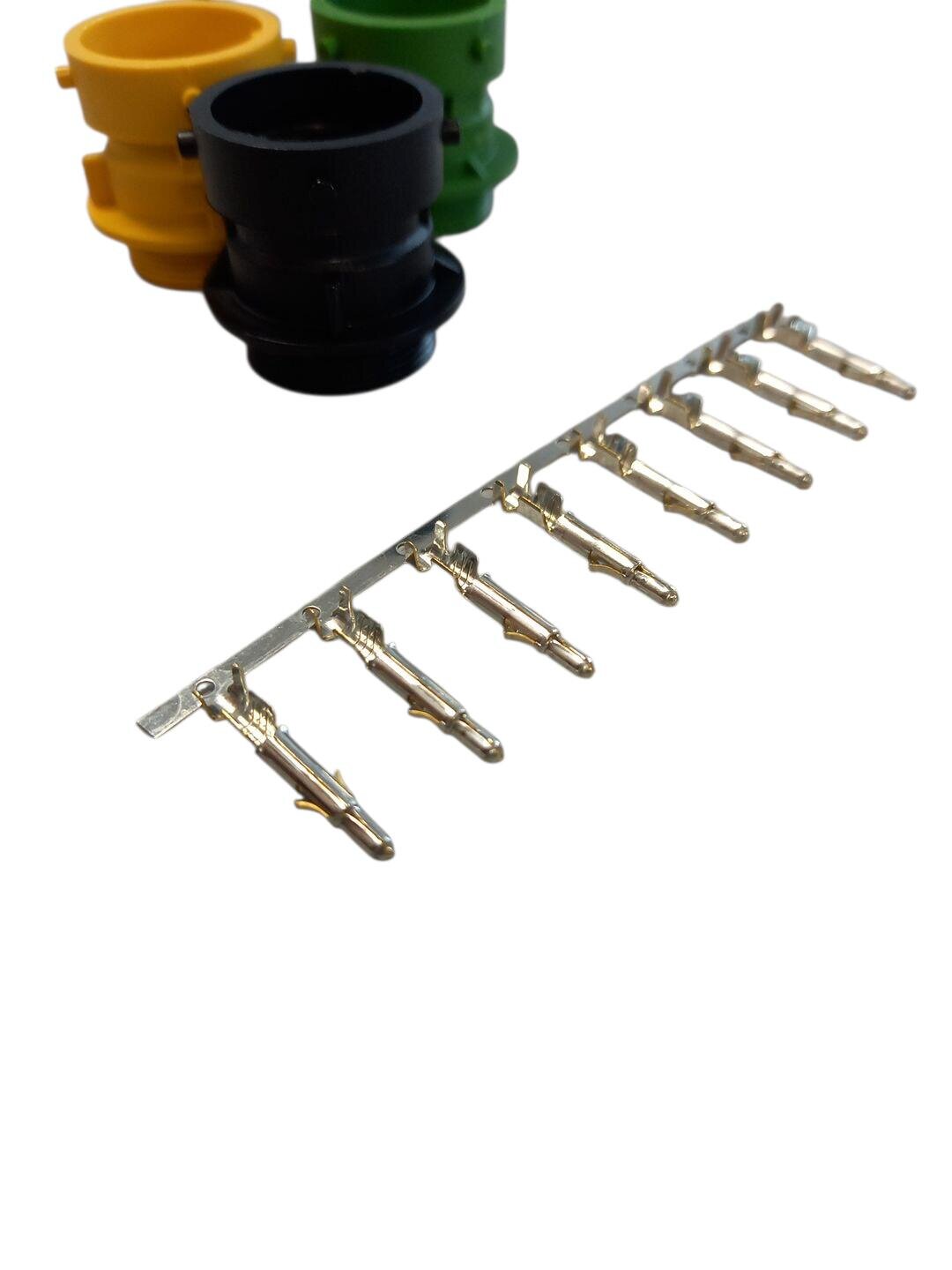 ASPOCK gniazdo 8-PIN bajonet lampy tylnej, żółte/zielone/czarne, piny męskie