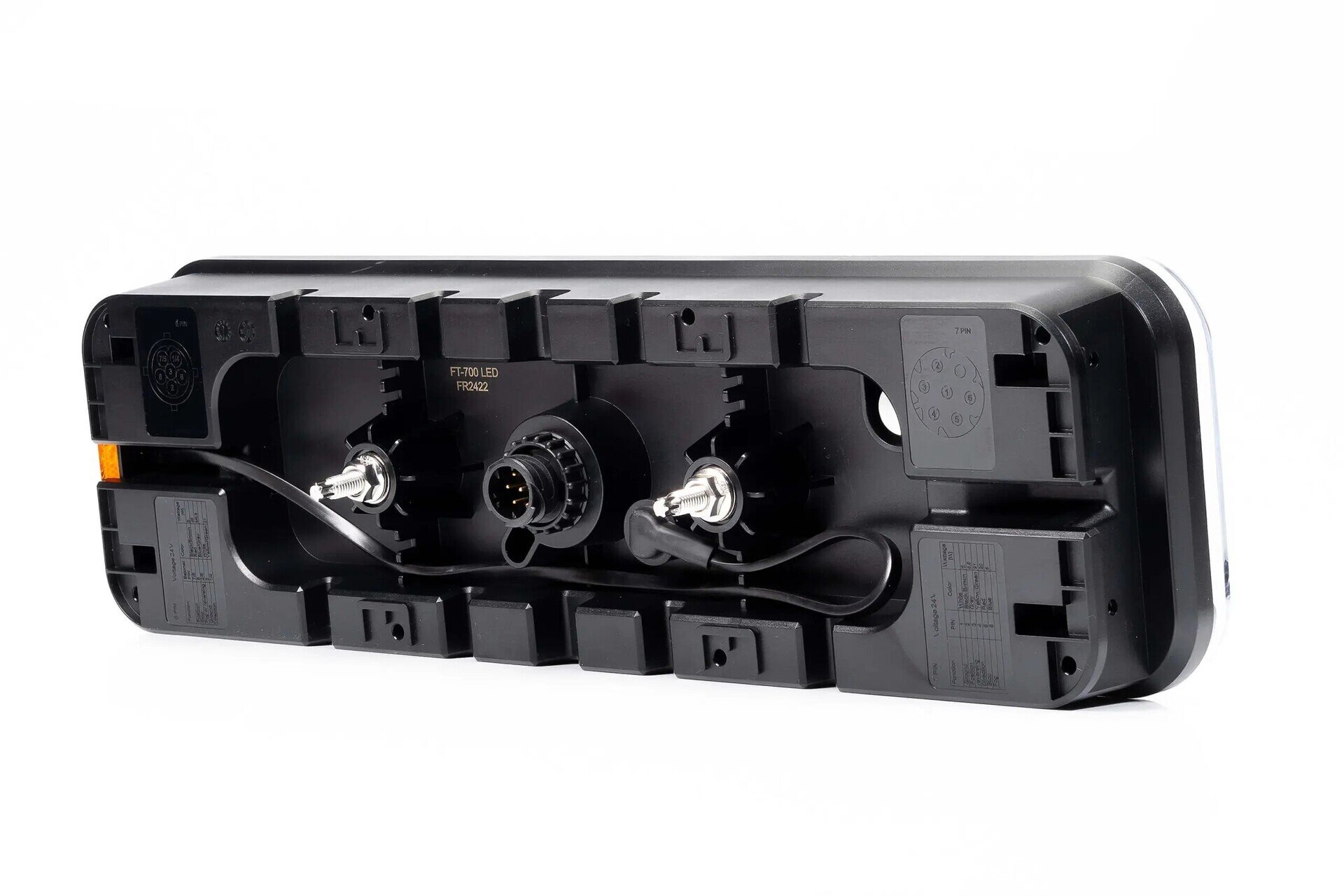 FRISTOM RIGHT LED tail lamp 24V, 6-function, without license plate light, AMP 7PIN connector