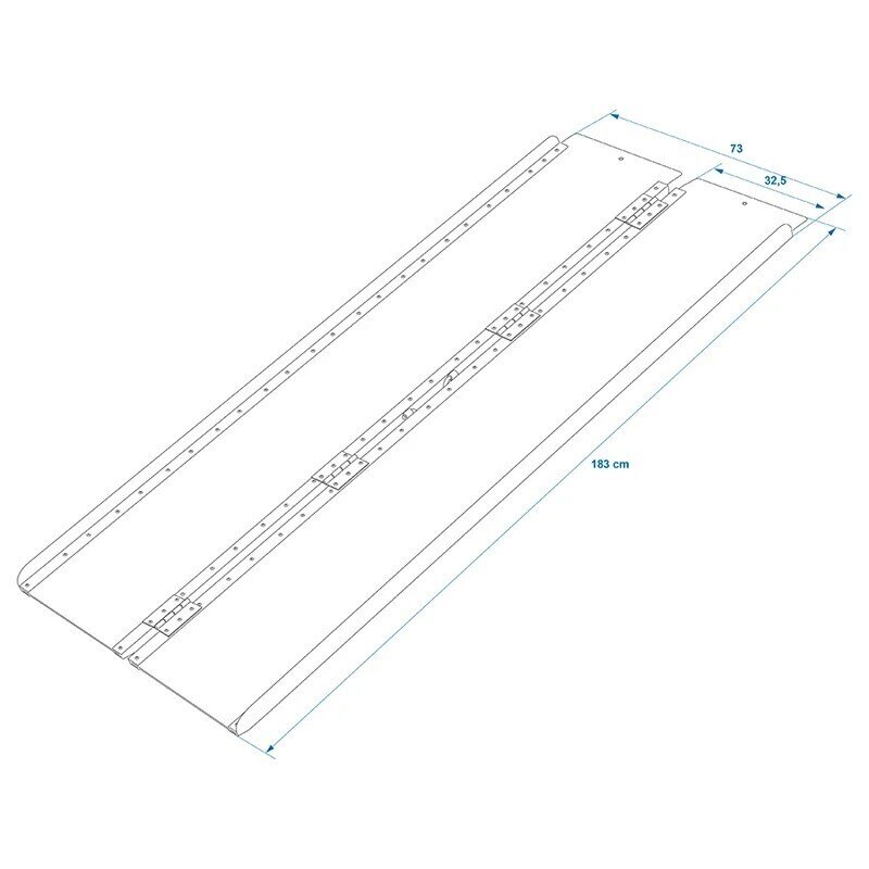 Folding aluminum ramp for wheelchair 183×73 cm