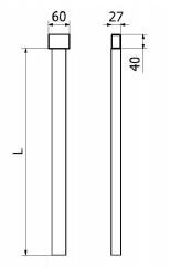 Tripod holder adjustable under profile 80×35 ALU L-300mm