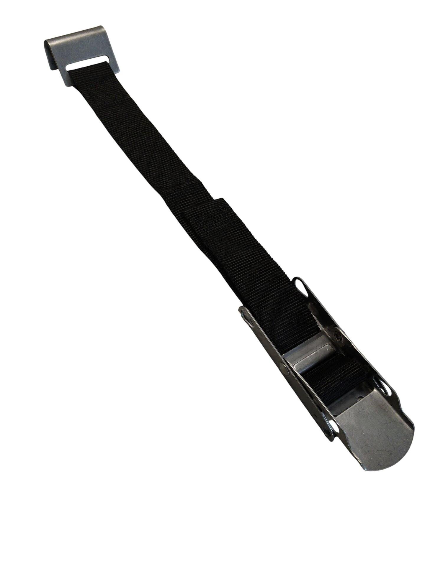Stainless steel buckle with belt and hook for tarpaulin curtain tension