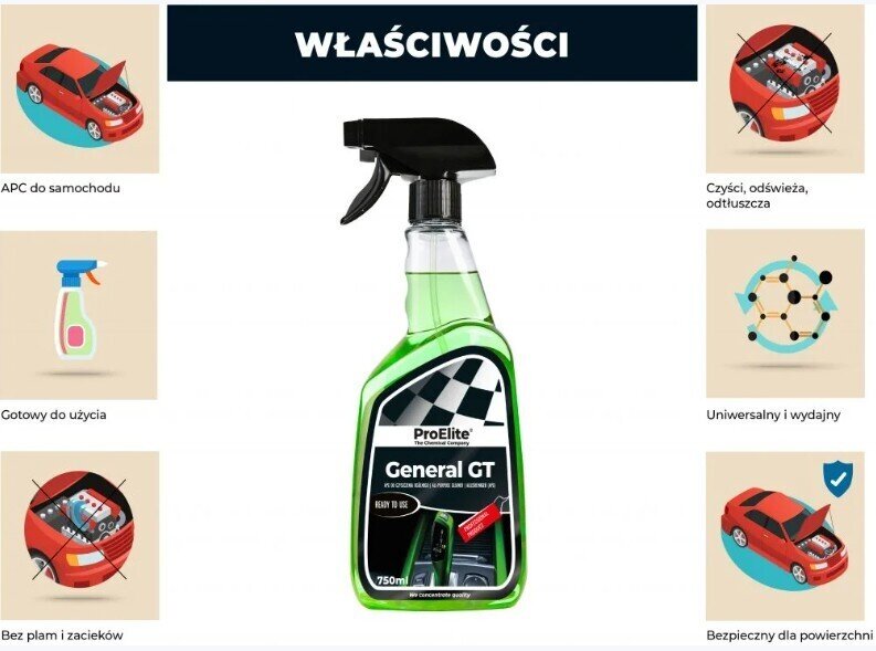 ProElite GENERAL GT 750ml general car interior cleaning liquid