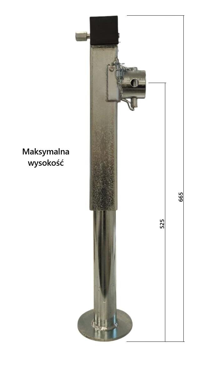 JACK support 42-66 cm 1500 kg galvanized for trailer, caravan