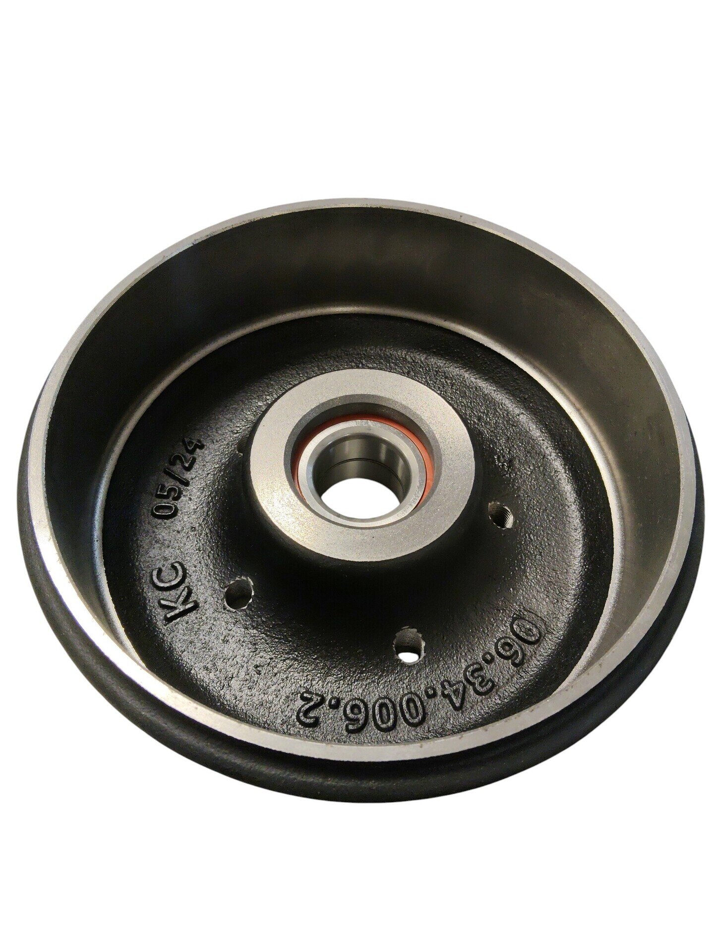 Brake drum 200 x 50 for KNOTT 5 x 112 with compact bearing 34/64 x 37 mm / axle 1350kg.